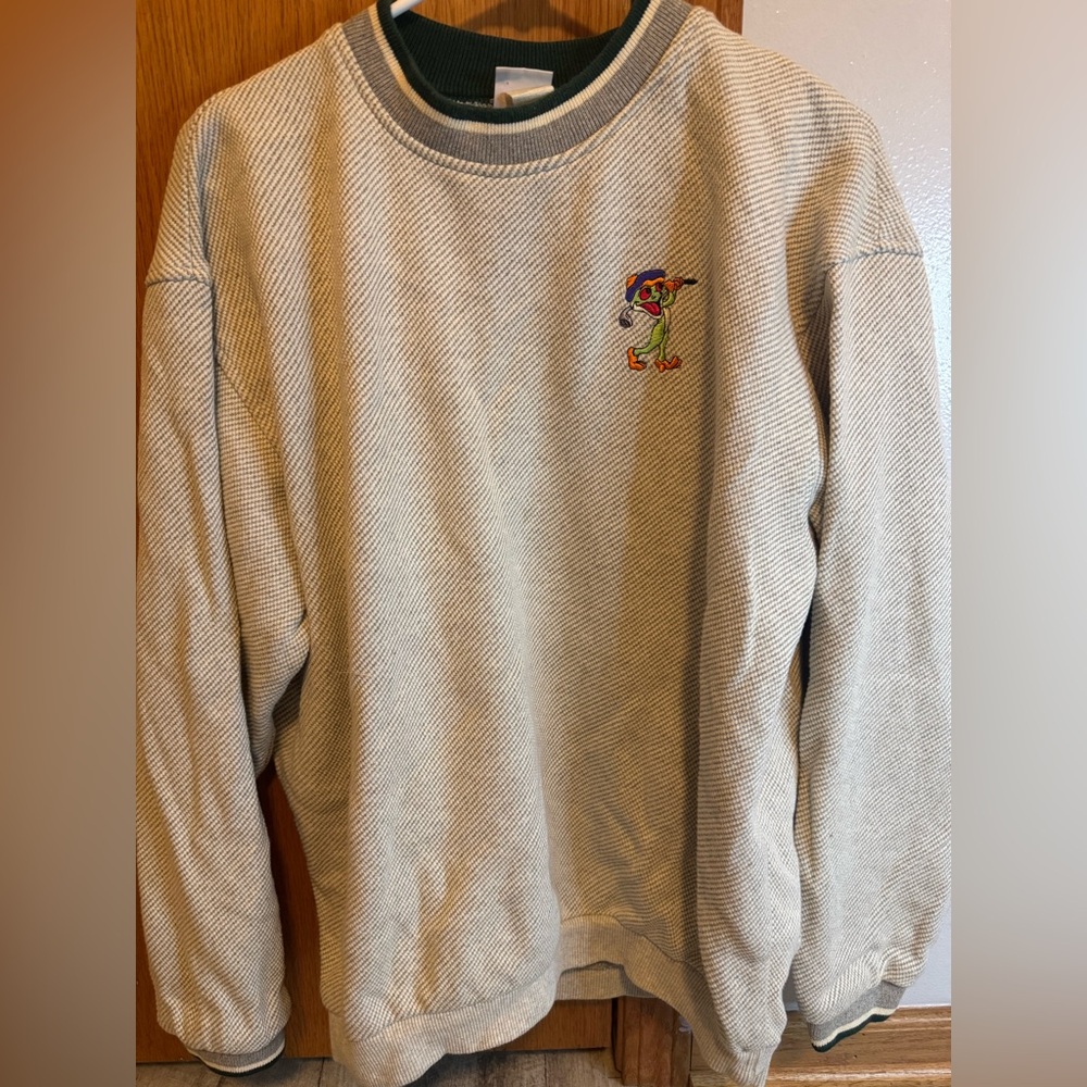 Rainforest Café souvenir size—large, crewneck sweatshirt, stitched frog logo